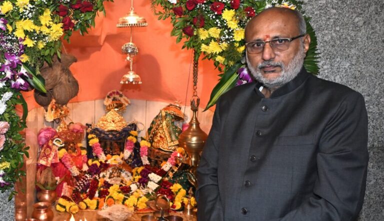 Governor Radhakrishnan visits Annual Jatra at Raj Bhavan’s Sri Gundi temple