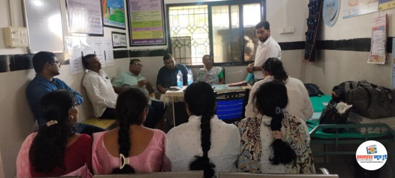 आरोग्य उपकेंद्र गांगनेर येथील आरोग्य समितीच्या अध्यक्षपदी सरपंच संकेत झाडे यांची निवड 