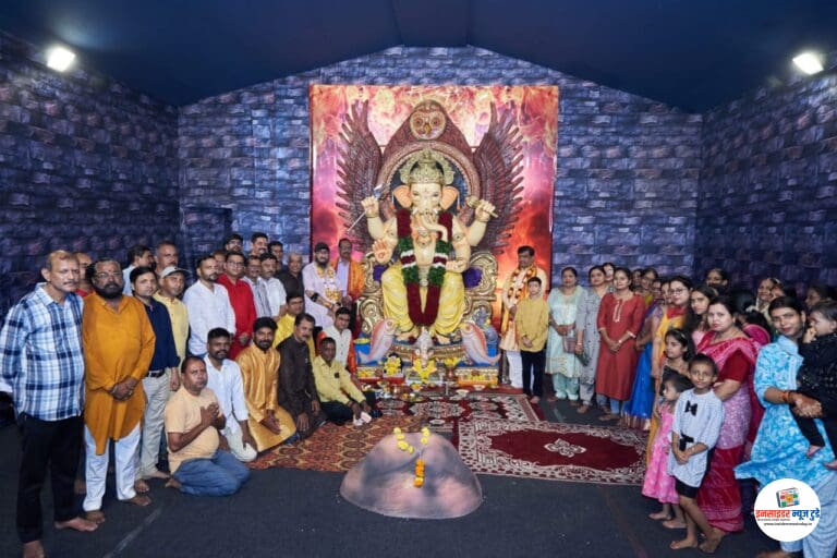 केदारनाथ की प्रतिकृति में विराजे 13 फीट ऊँचे गणपति बप्पा