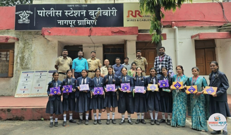 गुरुकुल विद्यालय बोरीच्या विद्यार्थिनींनी बुटीबोरी पोलीस स्टेशनला दिली भेट