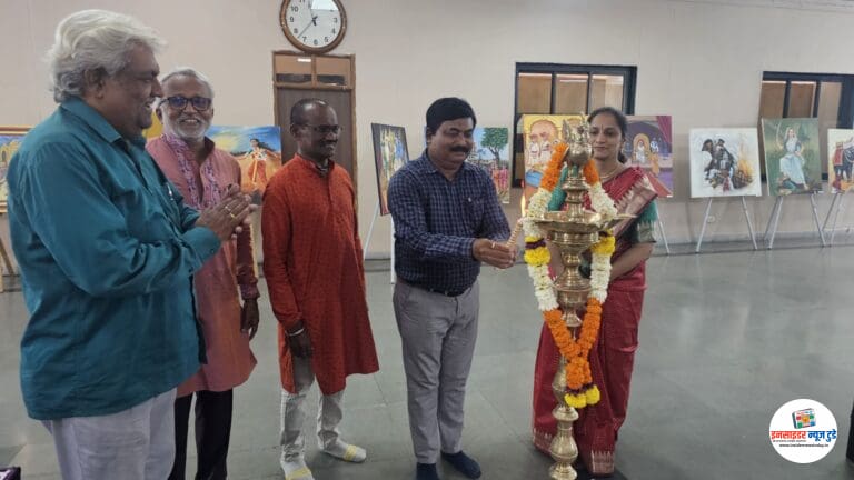 दक्षिण मध्य क्षेत्र सांस्कृतिक केंद्रात पुण्यश्लोक लोकमाता अहिल्याबाई होळकर चित्र प्रदर्शन..