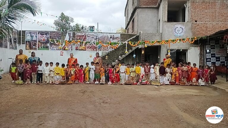 निमखेडा येथील विश्रांती कॉन्व्हेंट स्कूल येथे तान्हा पोळा