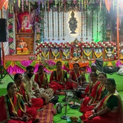 सत्संग महिला भजन मंडळ तर्फे गणपती बाप्पाची आराधना