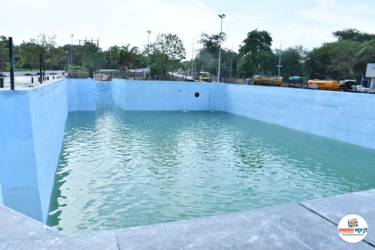 मोठ्या गणपती मूर्ती विसर्जनासाठी गोरेवाडा कृत्रिम तलाव सज्ज