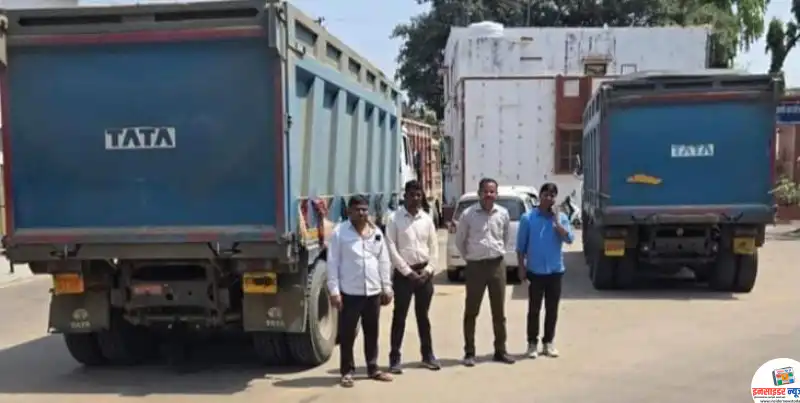 पोलिसांची कारवाई, ७७ ब्रास वाळूसह ३ कोटी ४८ लाखांचा मुद्देमाल जप्त पोलिसांची कारवाई, ७७ ब्रास वाळूसह ३ कोटी ४८ लाखांचा मुद्देमाल जप्त