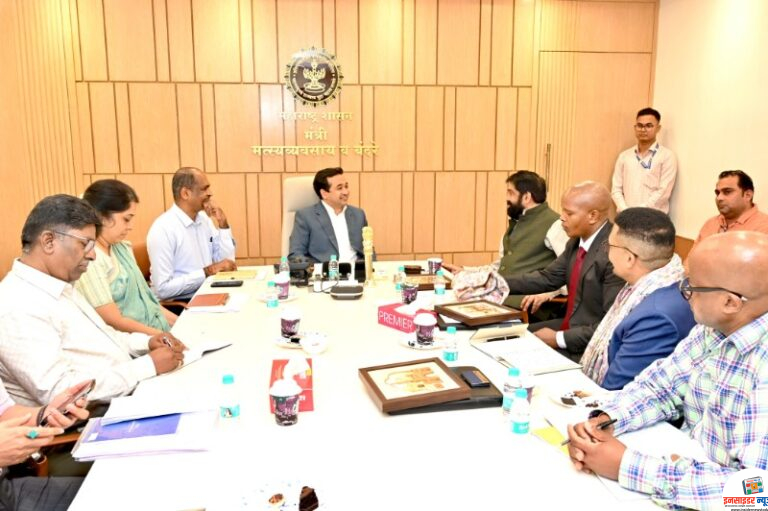 दक्षिण आफ्रिकेच्या शिष्टमंडळाने घेतली मत्स्यव्यवसाय व बंदरे मंत्री नितेश राणे यांची भेट