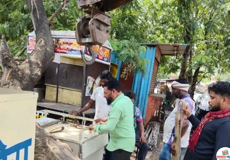 रामटेक नगरपरिषदेचा अतिक्रमणावर दणका