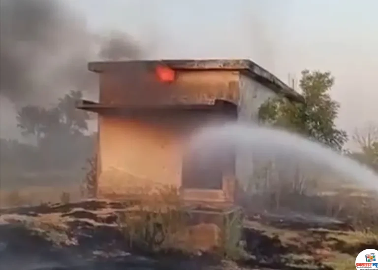 जिल्हा परिषद सदस्याच्या तत्परतेमुळे टळली मोठी हानी; कोरंभी देवी येथील फार्महाऊसला लागलेली आग आटोक्यात
