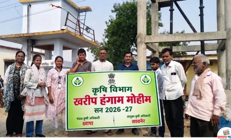 नंदापुर येथे खरीप हंगामपूर्व शेतकरी सभा