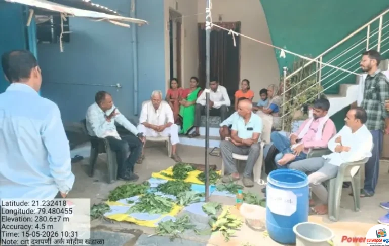 खंडाळा येथे कृषी विभागातर्फे प्रात्यक्षिकेद्वारे शेतकऱ्यांना मार्गदर्शन