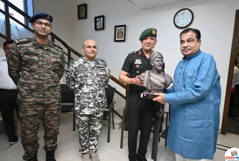 MAJ GEN VIVEK TYAGI, ADG NCC MAHARASHTRA, CALLS ON SHRI NITIN GADKARI DURING NAGPUR VISIT