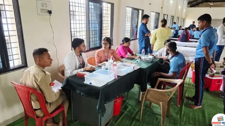 NO. 4 MAHARASHTRA BATTALION NCC JOINS FORCES WITH AIIMS NAGPUR FOR VITAL HEALTH CHECKUP AND BLOOD DONATION DRIVE