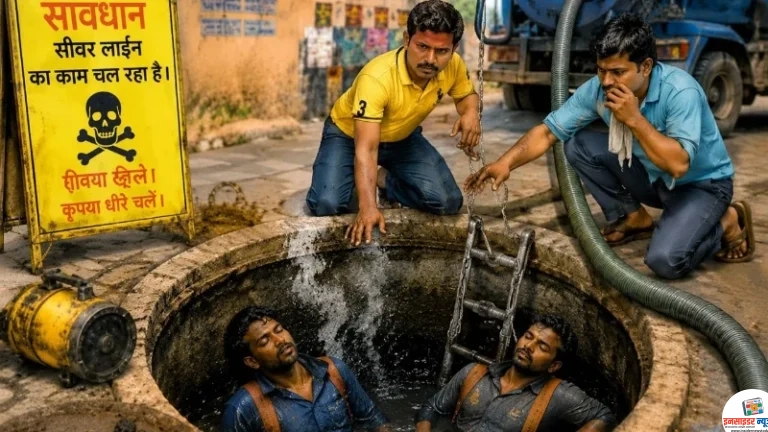 सीवर चेंबर की सफाई के दौरान हादसा, दो की मौत एक गंभीर