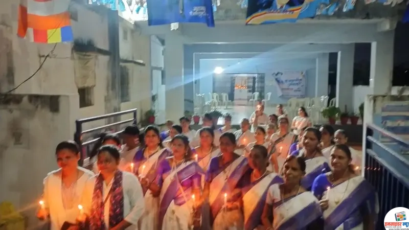 ‘बुद्धं शरणं गच्छामि’च्या जयघोषाने कपिल नगर दुमदुमले; प्रज्ञा बोधी येथे बुद्ध पौर्णिमा उत्साहात संपन्न ‘बुद्धं शरणं गच्छामि’च्या जयघोषाने कपिल नगर दुमदुमले; प्रज्ञा बोधी येथे बुद्ध पौर्णिमा उत्साहात संपन्न