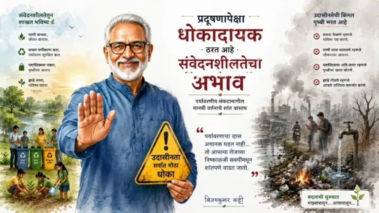 प्रदूषणापेक्षा धोकादायक ठरत आहे संवेदनशीलतेचा अभाव