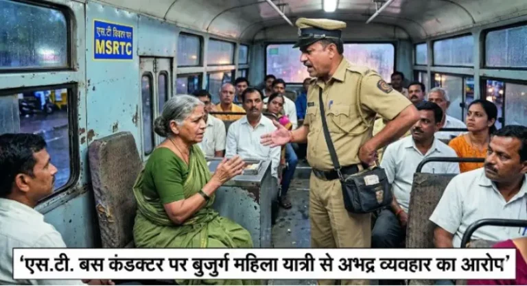 एस.टी. बस कंडक्टर पर बुजुर्ग महिला यात्री से अभद्र व्यवहार और अशोभनीय भाषा के प्रयोग का आरोप