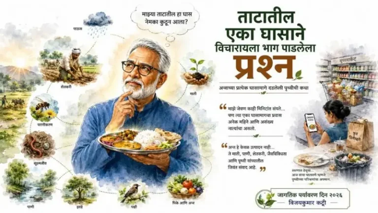 ताटातील एका घासाने विचारायला भाग पाडलेला प्रश्न