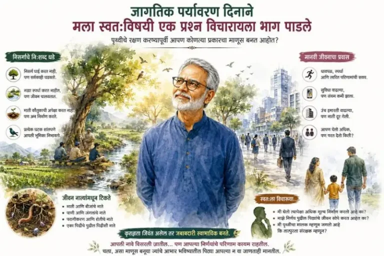 जागतिक पर्यावरण दिनाने मला स्वतःविषयी एक प्रश्न विचारायला भाग पाडले