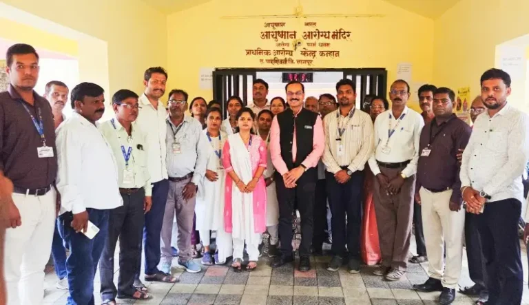 प्राथमिक आरोग्य केंद्राला आ. डॉ. राजीव पोतदार यांची भेट; आरोग्य सेवांचा घेतला आढावा