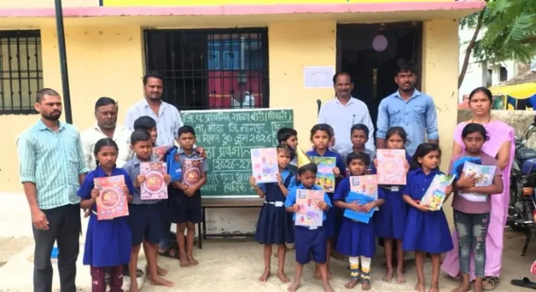 बोरी घिवारी जि प प्राथमीक शाळेत मान्यवरांच्या उपस्थित प्रवेशोत्सव सोहळा 
