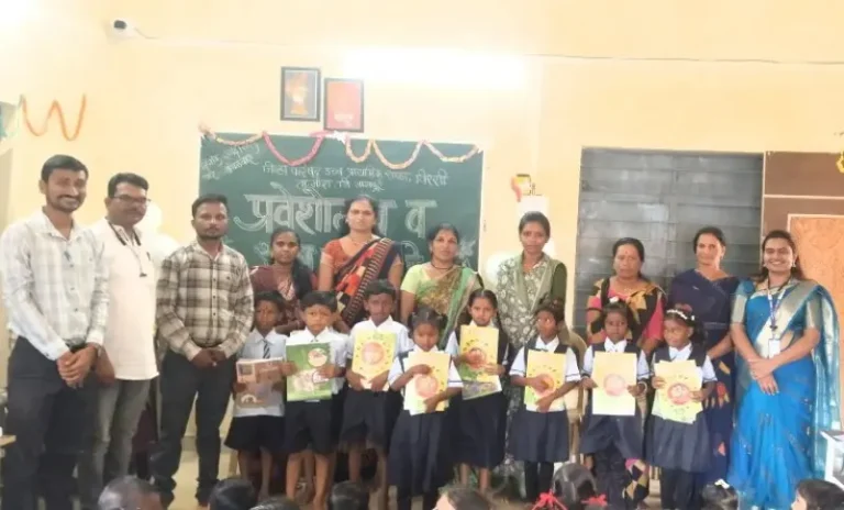 जि. प. उच्च प्राथमिक शाळा विरशी येथे पालक मेळाव्यात नवागत विद्यार्थ्यांचे जल्लोषात स्वागत