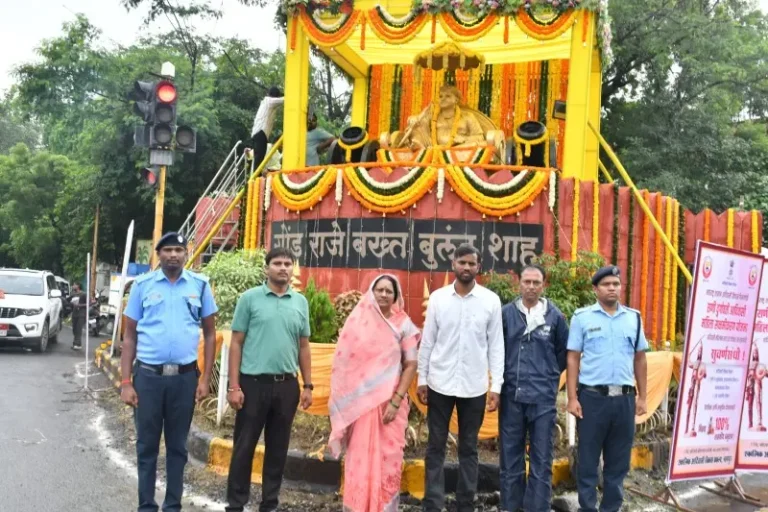 मनपातर्फे गोंड राजे बख्त बुलंद शाह यांना विनम्र अभिवादन