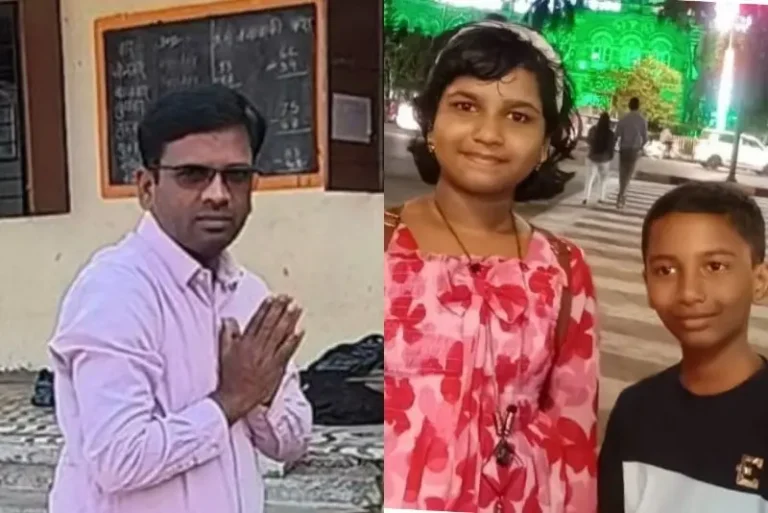 दो मासूमों के साथ शिक्षक की आत्महत्या