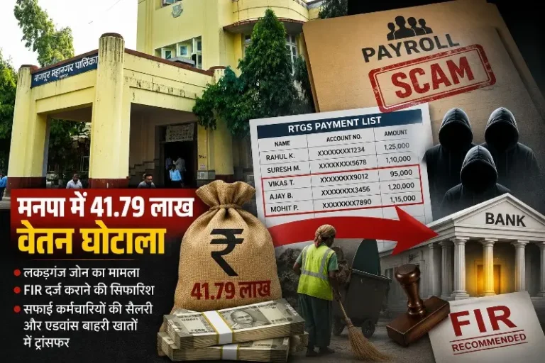 मनपा में 41.79 लाख वेतन घोटाला