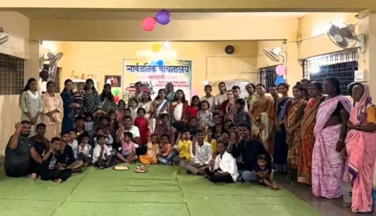 सार्वजनिक वाचनालय, कान्होली येथे रक्षाबंधन उत्साहात साजरा 