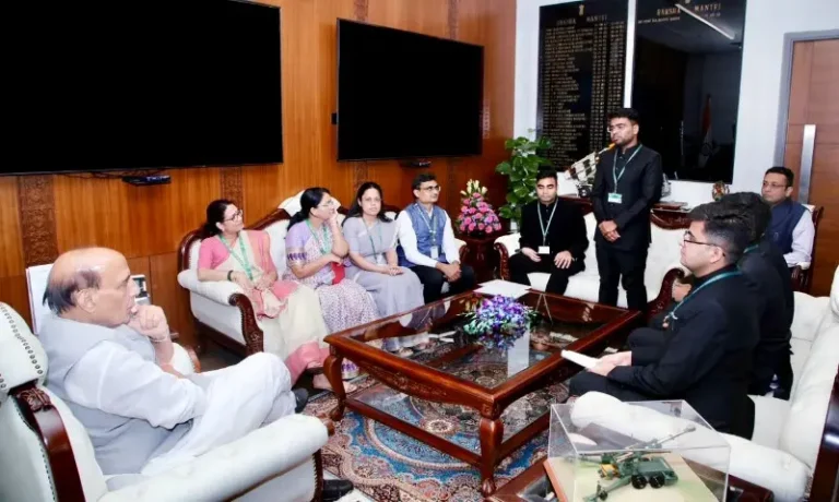 Indian Defence Estates Service officer trainees call on Raksha Mantri