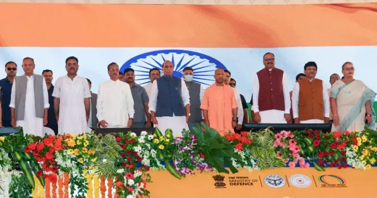 Raksha Mantri & UP Chief Minister perform Bhoomi Pujan for 14 development projects worth over Rs 100 crore at Lucknow Cantonment