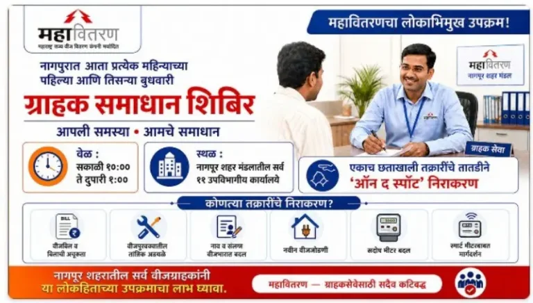 नागपुरात आता प्रत्येक महिन्याच्या पहिल्या आणि तिसऱ्या बुधवारी होणार ‘ग्राहक समाधान शिबिर’