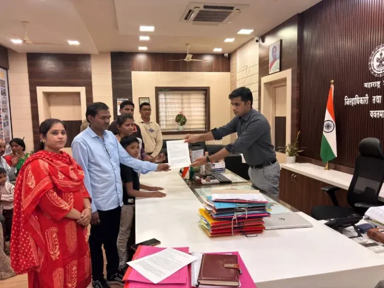 यवतमाळ जिल्ह्यात दत्तक विधान नियमावलीअंतर्गत पहिला दत्तक आदेश
