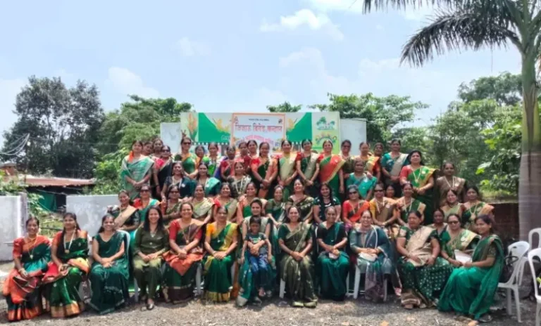 जिजाऊ ब्रिगेड व्दारे गहुहिवरा येथे श्रावण शिरवा कार्यक्रम थाटात संपन्न