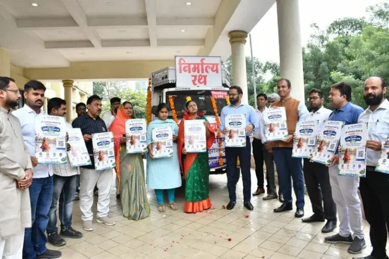 पर्यावरणपूरक विसर्जन कुंड व निर्माल्य रथांचे लोकार्पण