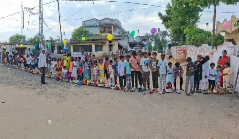 खंडाळा( गांगनेर)येथे तान्हा पोळा उत्सवात साजरा