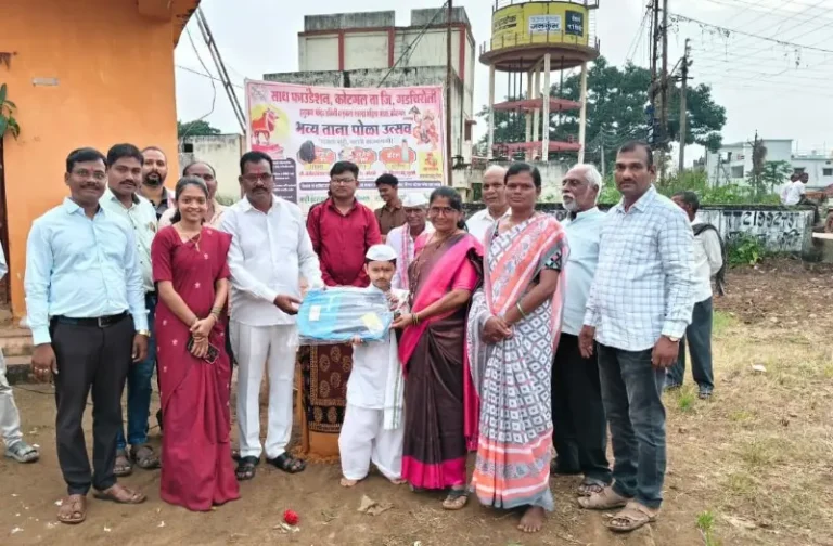 कोटगल येथे पहिल्यांदाच भव्य ‘तान्हा पोळा उत्सव’ उत्साहात पार पडला, ओम मुडके प्रथम!