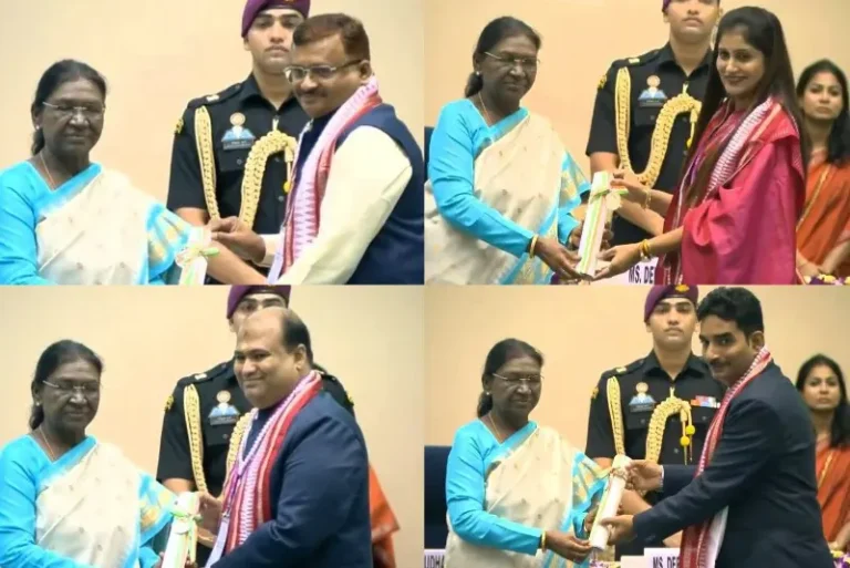 राष्ट्रपती द्रौपदी मुर्मू यांच्या हस्ते महाराष्ट्रातील ९ गुणवंत शिक्षकांचा सन्मान