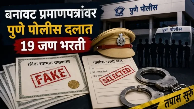 खेळांची बनावट प्रमाणपत्र दिली अन् 19 जणांनी पुणे पोलीस दलात मिळवली नोकरी