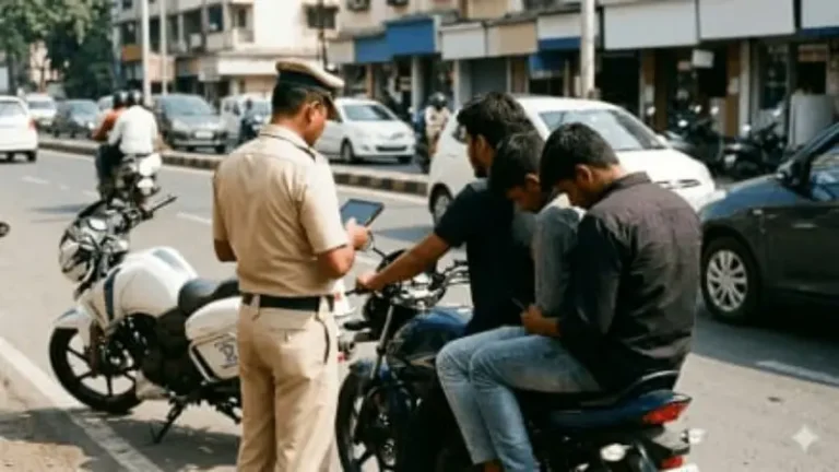 पांढरकवडा पोलीस ठाण्यात ट्रिपल सीट येणे पडले महागात !