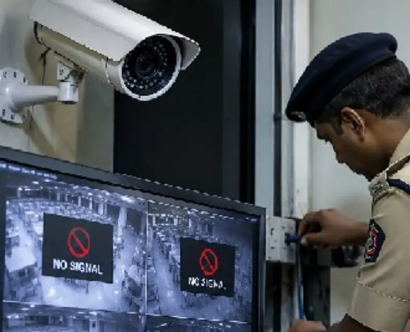 20 मिनट बंद रहे केंद्र के CCTV कैमरे 20 मिनट बंद रहे केंद्र के CCTV कैमरे