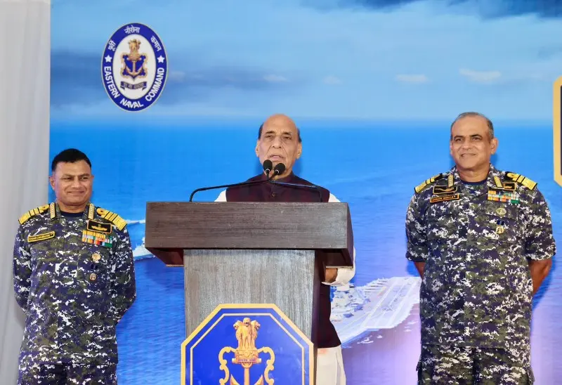 Raksha Mantri Rajnath Singh Underscores India’s Rising Maritime Power, Indigenous Naval Capability and Strategic Strength at Barakhana in Visakhapatnam Raksha Mantri Rajnath Singh Underscores India’s Rising Maritime Power, Indigenous Naval Capability and Strategic Strength at Barakhana in Visakhapatnam