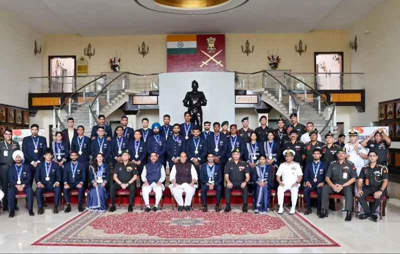 Raksha Mantri felicitates Services athletes for record 27-medal haul at 2026 Asian Games Raksha Mantri felicitates Services athletes for record 27-medal haul at 2026 Asian Games