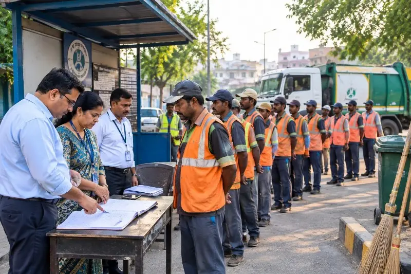 मनपा का स्टिंग ऑपरेशन, 81 सफाईकर्मी गायब मनपा का स्टिंग ऑपरेशन, 81 सफाईकर्मी गायब