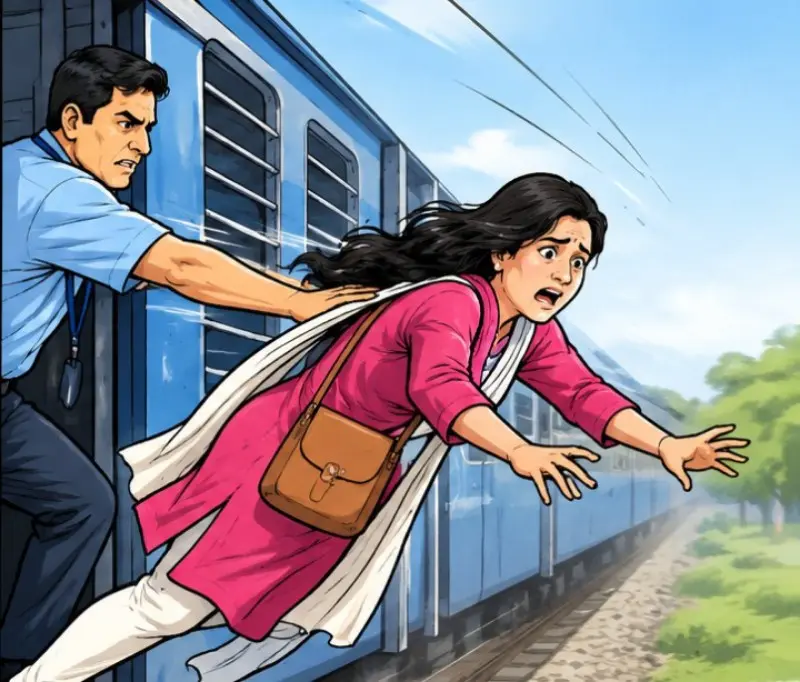 विवाद में प्रेमिका को चलती ट्रेन से दिया धक्का विवाद में प्रेमिका को चलती ट्रेन से दिया धक्का