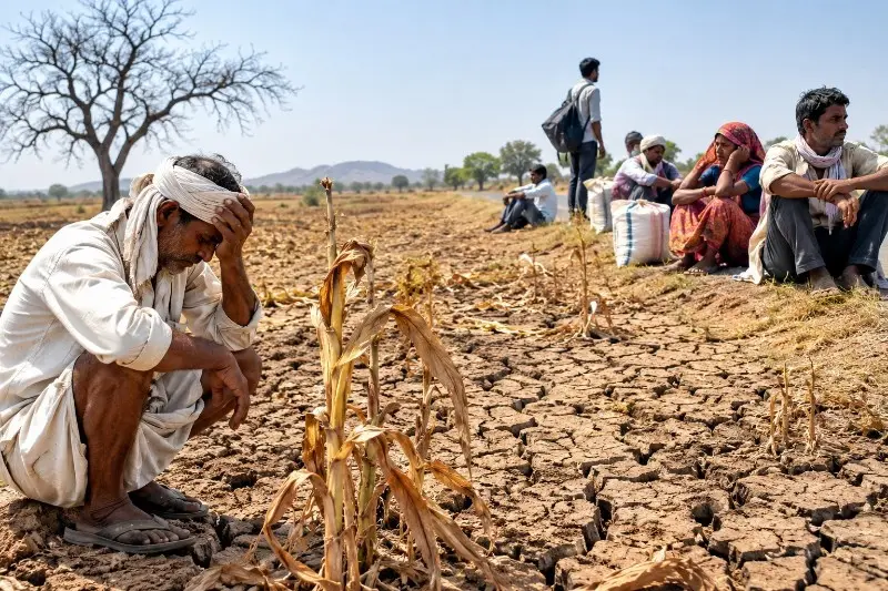 सूखे की मार, न फसल, न रोजगार! सूखे की मार, न फसल, न रोजगार!