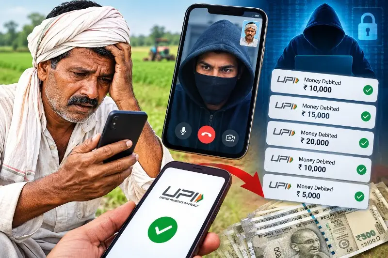 वीडियो कॉल के जरिये किसान से 5.14 लाख की ठगी वीडियो कॉल के जरिये किसान से 5.14 लाख की ठगी