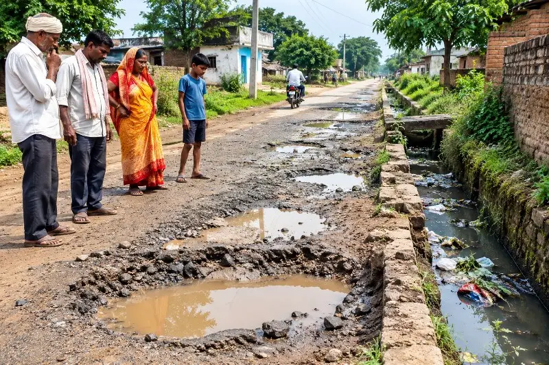 मुंडीपार में सड़क-नालियों के विकास पर उठे सवाल! मुंडीपार में सड़क-नालियों के विकास पर उठे सवाल!