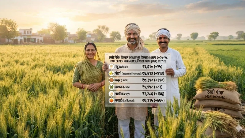 रब्बी पिकांच्या आधारभूत किमतीत मोठी वाढ रब्बी पिकांच्या आधारभूत किमतीत मोठी वाढ