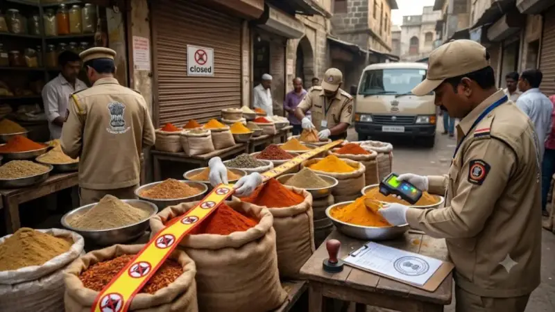 सुट्ट्या मसाल्यांच्या विक्रीवर बंदी;मसाल्यांतील भेसळ रोखण्यासाठी राज्यभर कारवाईचे आदेश सुट्ट्या मसाल्यांच्या विक्रीवर बंदी;मसाल्यांतील भेसळ रोखण्यासाठी राज्यभर कारवाईचे आदेश